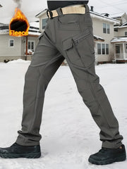 Lined Tactical Cargo Pants | Thickened, Fleece Multi-Pocket Design, Windproof, Stretch Fabric, Perfect for Winter Outdoor Activities, No Belt