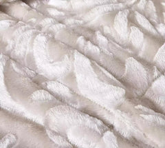 3pcs Embossed Bedspread Set - Coverless Comforter with 2 Pillow Shams, Lightweight All-Season Bedding - Soft Teddy Fleece Bedspread