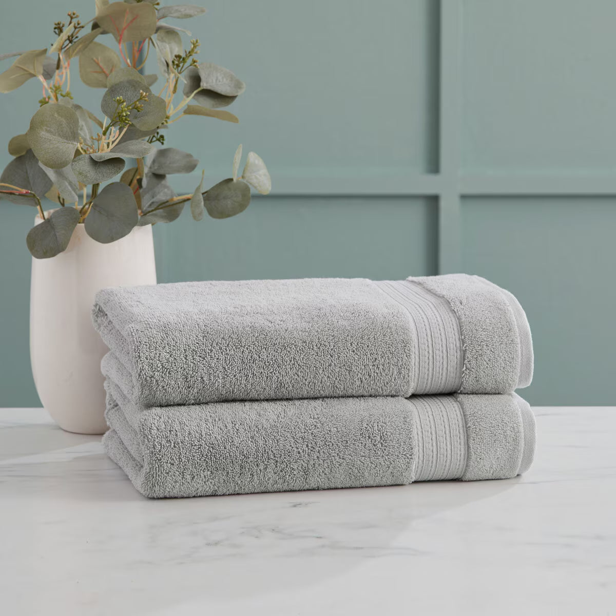 Grandeur 100% Hygro Cotton Bath Towels, Pack of 2 in 4 Colours