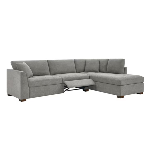 Thomasville Miles Grey Fabric Corner Sofa with Power Footrests, Right Hand Facing