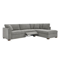 Thomasville Miles Grey Fabric Corner Sofa with Power Footrests, Right Hand Facing
