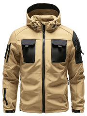 Spring Fall Men'S Jacket Fleece Jacket Outerwear, 100% Polyester, Classic Design, Windproof Warm Comfortable, Suitable for Outdoor Sports, Hiking, Camping, And