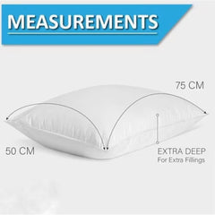 Hotel Quality Sleeping Pillows UK Made – Soft Medium Support, Breathable Bounce-Back Design with Premium Hollow Fibre Filling for Comfortable All-Season Sleep