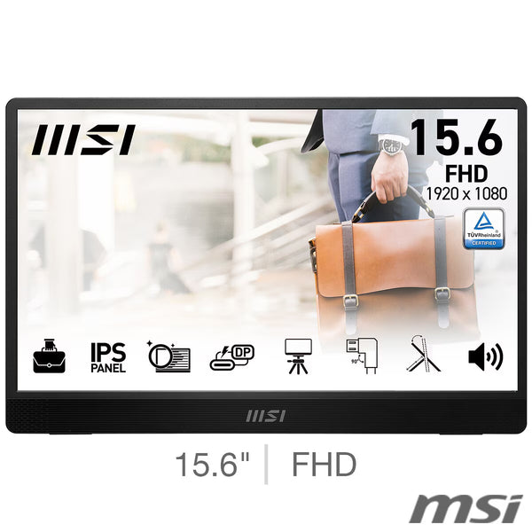 MSI MP161 E2U Full HD 60Hz IPS Portable Monitor, 9S6-3PB70H-042