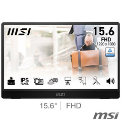 MSI MP161 E2U Full HD 60Hz IPS Portable Monitor, 9S6-3PB70H-042