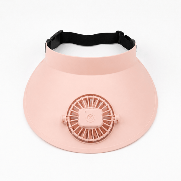 USB Rechargeable Summer Hat with Built In Fan, Lightweight Wide Brim Sun Visor Cooling Cap for Outdoor Travel, Beach and Daily Use