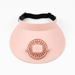 USB Rechargeable Summer Hat with Built In Fan, Lightweight Wide Brim Sun Visor Cooling Cap for Outdoor Travel, Beach and Daily Use
