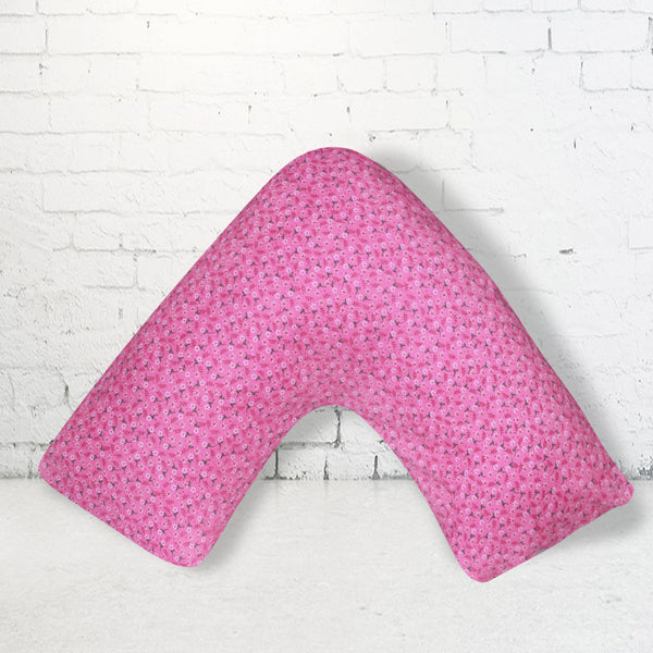 Printed V Pillow Cases Covers Easy Care Head Back Neck Maternity Support74x34cm