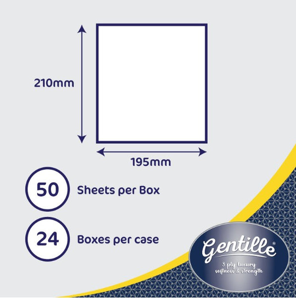 Gentille Facial Tissues Boxes 24 Pk Luxury Soft Strong Regular or Cube Box