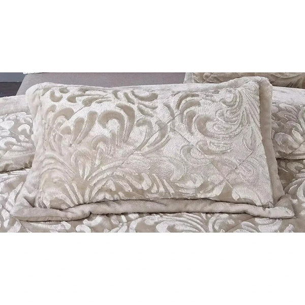 3pcs Embossed Bedspread Set - Coverless Comforter with 2 Pillow Shams, Lightweight All-Season Bedding - Soft Teddy Fleece Bedspread