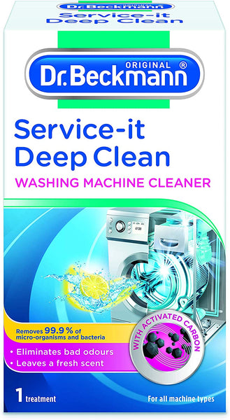 Dr. Beckmann Service-It Deep Clean Washing Machine Cleaner | Removes 99,99 % of Bacteria and Fungi and Viruses | Eliminates Bad Odours | 250 G