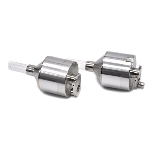 Metal Powder Hand Spice Mill Funnel Food Container Kitchen Tools Herb Grinder Hand Crusher with Glass Snuff Bottle