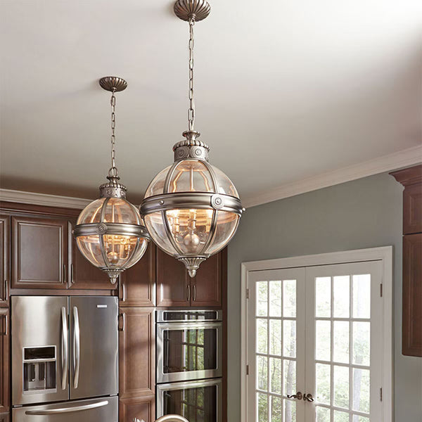 Feiss Adams 4 Light Pendant Chandelier - Antique Nickel