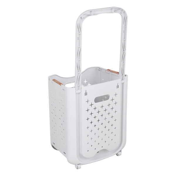 Foldable Newspaper and Magazine Holder with Wheels Multi-purpose Living Room Organisational Basket, Laundry Basket with Wheels Trolley-style Laundry Basket, Hard-wearing and Duration-proven, High Load-bearing Capacity