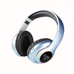 Upgraded Wireless Headphones with Deep Bass, Built-in Mic, Lightweight Foldable Design, 3.5mm Audio Jack, Stereo Sound for Travel, Work, Laptops, and Mobile Devices - iOS Gaming Headset, Ideal Christmas Gift, Headphone Hearing Experience