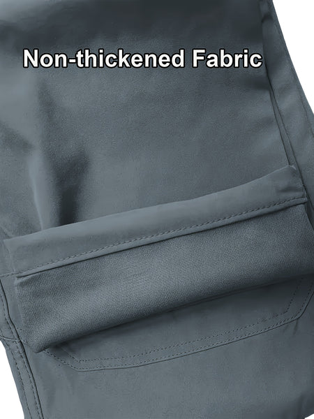 2pcs Men'S Tactical Cargo Pants, Multi-Pocket Casual Style, Elasticity Composite Fabric, Breathable, Suitable for Casual Outing, Hiking, Outdoor Sports, Worn by Middle-Aged And Elderly, Spring And Autumn Style (Belt Excluded)