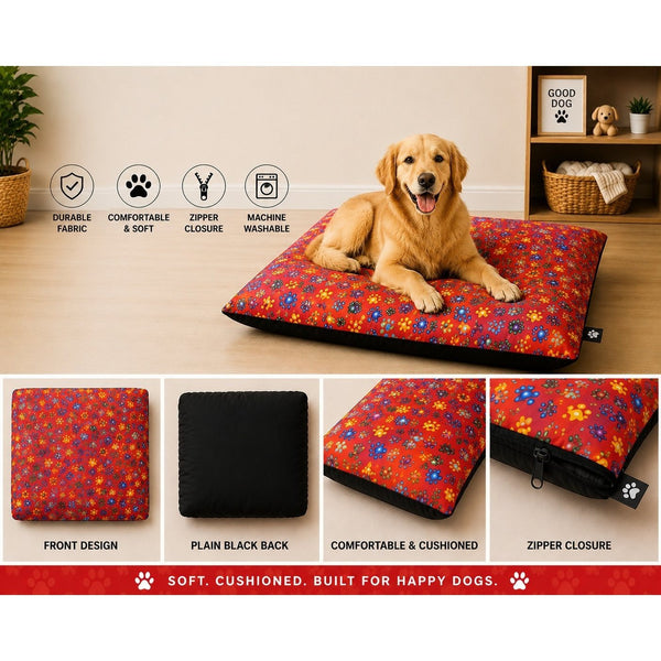 Dog Pet Bed with Removable Zipped Cover Large 95cm x 65cm Soft Washable Cushion