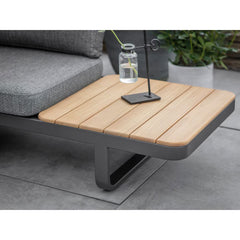 Bramblecrest Montpellier Modular Corner Sofa Patio Set with Teak Side & Coffee Tables