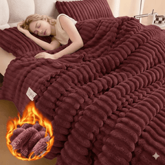 Traditional-Style Plush Double-Layer Leisure Fur Throw Blanket | Soft, Warm & Cozy for Couch, Bed, Office, and Travel - Ideal for Air Conditioning, Travel, and Siesta Use, Christmas Present, Champagne Polyester