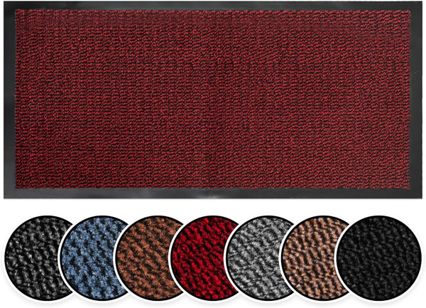 BLADO Washable Door Mats Indoor & Outdoor - Non-Slippery Heavy Duty - Stylish & Large Rubber - Perfect Dust Grabbing Doormats (Anthracite, 40Cm X 60Cm)