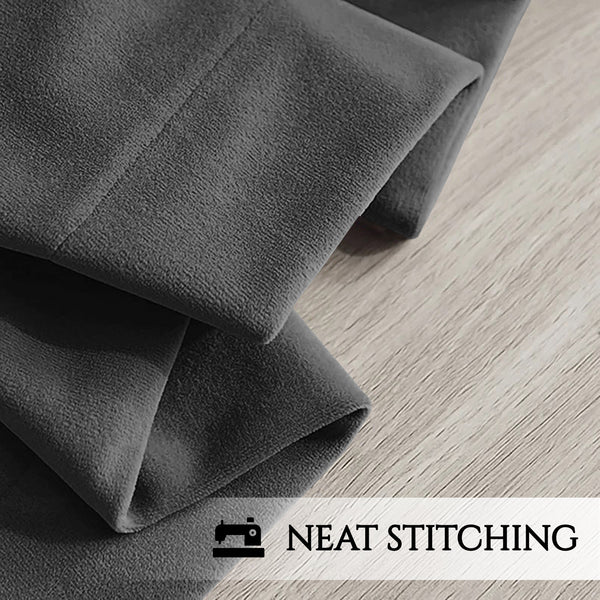 2pc Luxury Velvet Curtain Panels with Free Matching Velvet Cushion Cover – Thermal Insulated Grommet Top Drapes, Energy Saving Curtain Panels for Bedroom & Living Room Home Decor, Perfect Holiday Gift