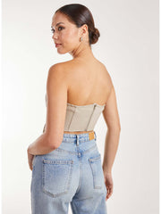 Cargo Side Lace Up Corset Bandeau Top