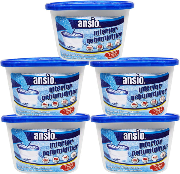 ANSIO Dehumidifier 500Ml Pack of 10 Condensation Remover Moisture Absorber Dehumidifiers for Damp, Mould, Moisture in Home, Kitchen, Wardrobe, Bedroom
