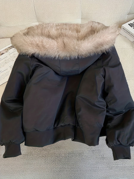 Autumn and Winter Women's Furry Jacket Coat