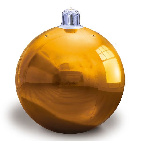 5 Ft Lumations Inflatable Giant Christmas Ornament in Gold