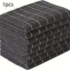 1pc Space-Themed Polyester Kitchen Towel - Contemporary Style, Non-Fade, Hand Wash Only, 70.0cm X 48.01cm, Black with White Grid Lines, Ideal Mother's Day Gift, Dish Towels for Kitchen