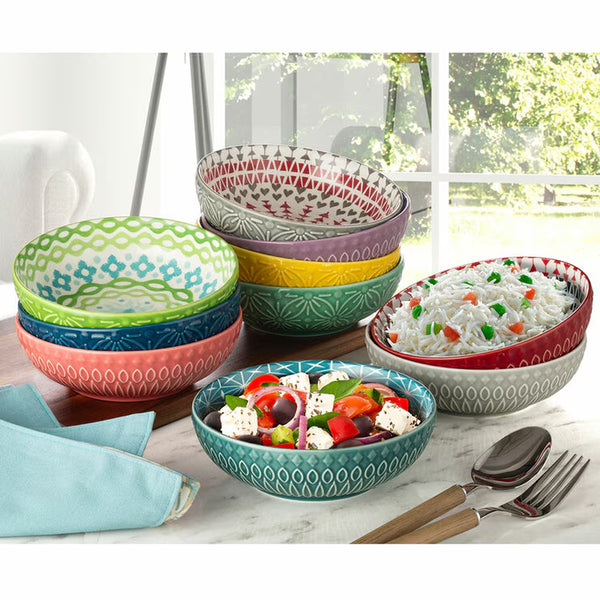 Signature Housewares Stoneware Bowls, 10 Piece