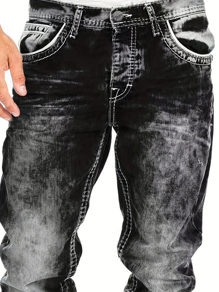 American Snowflake Jeans, Fashionable and Versatile Straight-Leg Pants