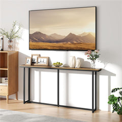Costoffs Console Table Entryway Table, Modern Long Sofa Table Simple Wooden Side Table for Hallway Living Room Home Office, Furniture for Home, Rustic Brown