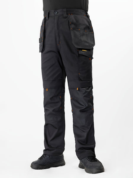 Men's Elastic Cargo Pants with Multiple Pockets, All-Season Style, 1 Piece, Middle Eastern Style