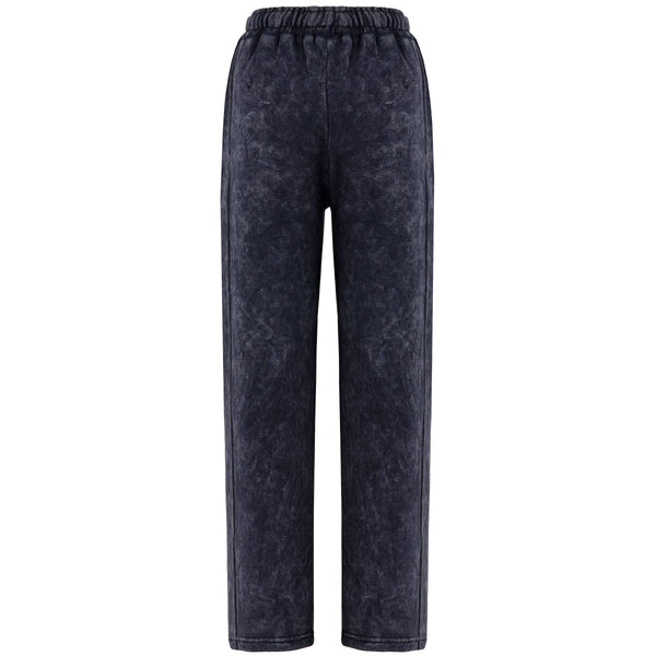 Women Acid Wash Zip Tracksuit Straight Leg Joggers - Stylish Female Jacket - Womenswear Full Sleeve Casual Comfort Zip Style Drawstring Pant