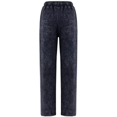 Women Acid Wash Zip Tracksuit Straight Leg Joggers - Stylish Female Jacket - Womenswear Full Sleeve Casual Comfort Zip Style Drawstring Pant