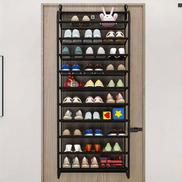 The Shoemaker Has 10 Levels on The Door, And The Organizer of Hanging Shoes Is Used to Store The Shoe Cabinet, Storage Room And Floating Wall Frame