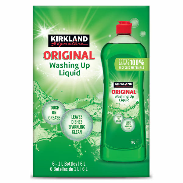 Kirkland Signature Washing up Liquid, 6 X 1L