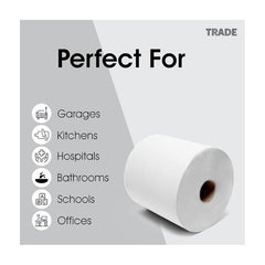 6 X Centrefeed White Rolls | 2 Ply Embossed Paper Towels | Strong & Absorbent | 6-Pack | Perfect for Commercial & Kitchen Use Cleaning Toilet