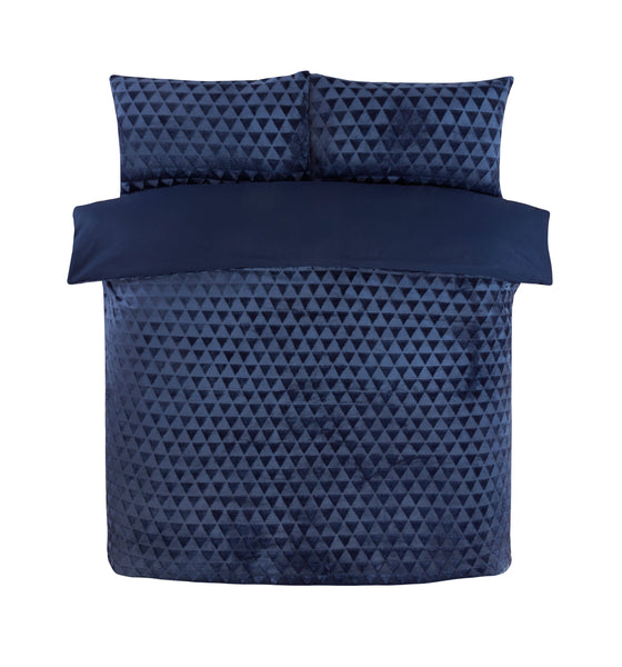 Diamond Drift Teddy Duvet Cover Set | Luxurious Textured Fleece with 3D Diamond Pattern | Ultra-Soft Plush Microfibre in Silver Grey or Navy | Includes Pillowcases – Warm, Cosy & Breathable Bedding – Single, Double, King Sizes | Machine Washable | Fast Di