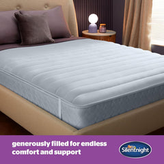 Silentnight Deep Sleep Mattress Topper Single Bed - Soft Supportive Comfortable Durable Bed Topper with Easy Fit Elasticated Straps - Hypoallergenic and Machine Washable - Single - 190X90Cm