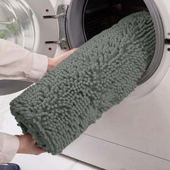 1pc Soft Chenille Bath Mat – Durable Chenille Rug with Non-Slip Backing, Stylish Bathroom Rug, Machine Washable Bath Mat, Non-Slip Area Rug for Shower Room & Home Use