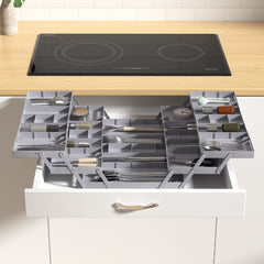 5 Trays 3 Tiers Drawer Organizer Expandable Drawer Organizer Makeup Drawer Organizer Tray for Makeup Jewelry Office Supplies, Office Supplies Storage Box, Foldable Storage Box