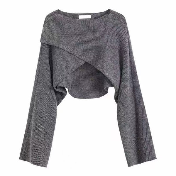 2025 Autumn New Style - Irregular Short Sleeve Sweater - Uncommon Crop Top Sweater for Women