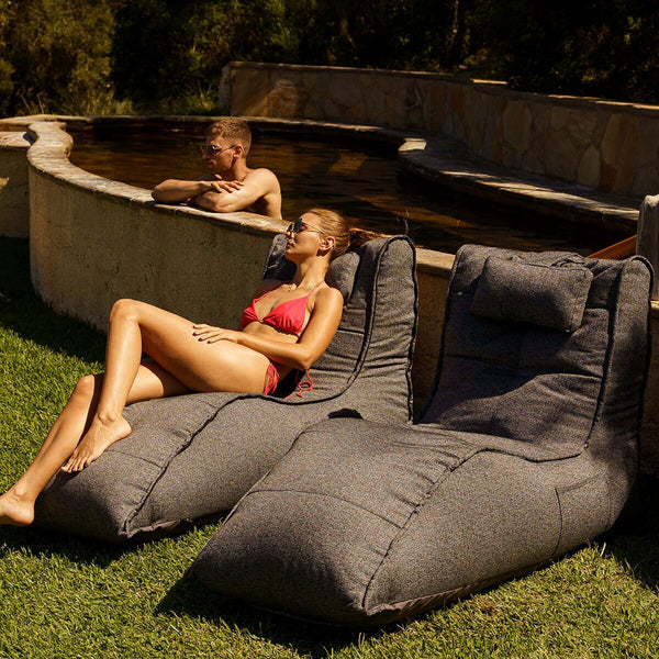 Ambient Lounge Avatar Lounger Outdoor Bean Bag in Dark Grey