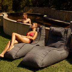 Ambient Lounge Avatar Lounger Outdoor Bean Bag in Dark Grey