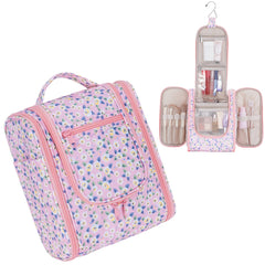 Hanging Toiletry Bag Women Large Travel Makeup Bag Organizer Bag with A PVC Compartment for Essentials Accessories Cosmetics Roomy Toiletries Bag Gift Best Toiletry Bag for International Travel Christmas Gifts