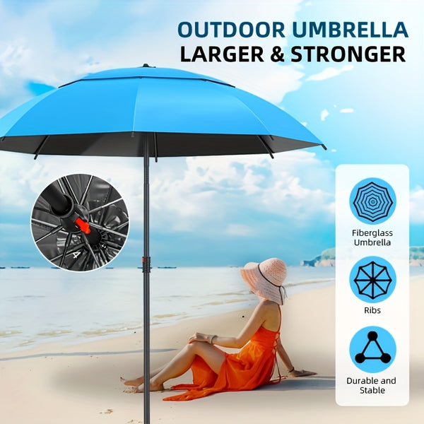 Outdoor Sun Umbrella - Lightweight Foldable Manual Open | Suitable For Camping, Beach, Fishing, And Picnic | Fashionable Patio Accessory | Durable Outdoor Gear, Garden Umbrella