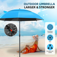Outdoor Sun Umbrella - Lightweight Foldable Manual Open | Suitable For Camping, Beach, Fishing, And Picnic | Fashionable Patio Accessory | Durable Outdoor Gear, Garden Umbrella