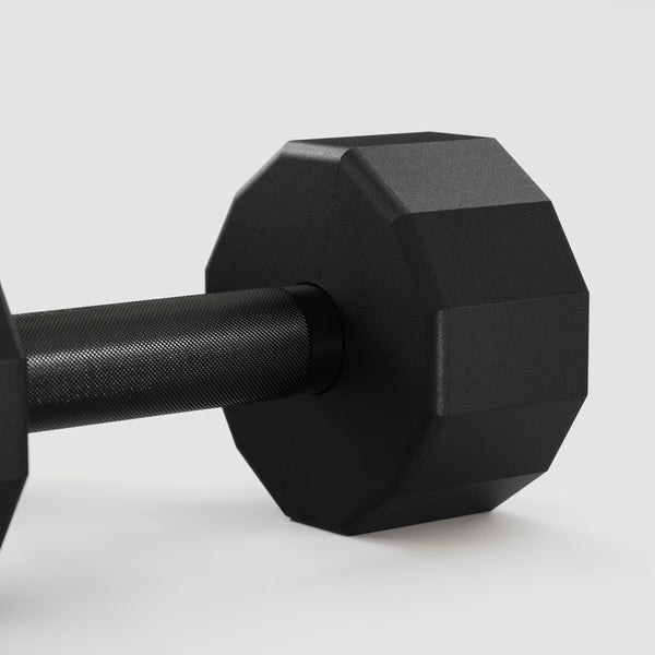 Centr 108Kg Rubber Dumbbell Set with Rack